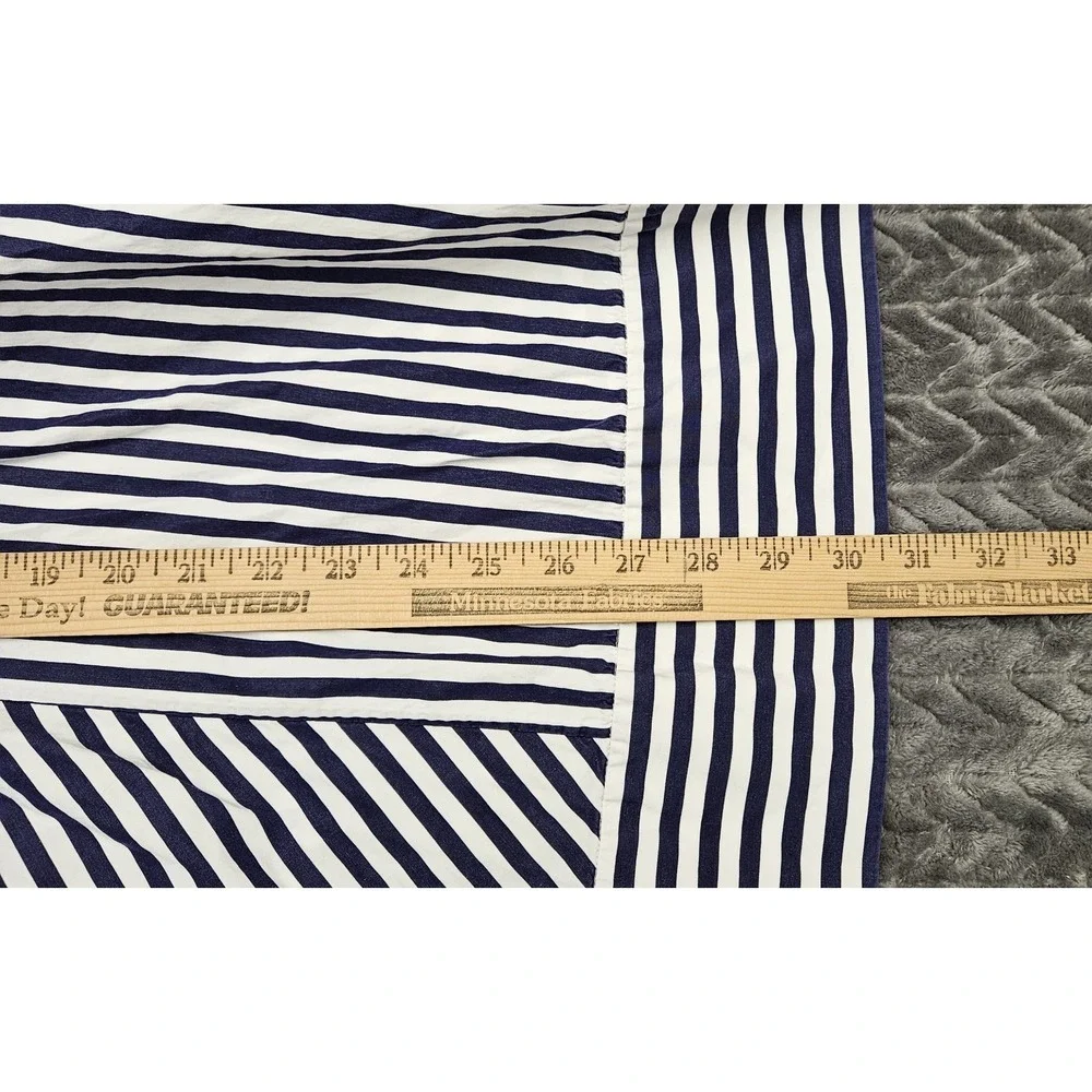 MSGM Milano Navy & White Striped Dress Size 4 Made In Italy 100% Cotton Nautical